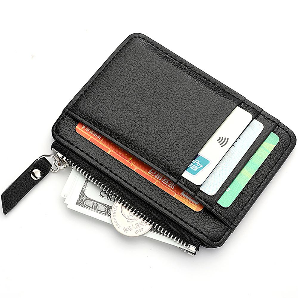 Coin Purse Women - 2025年新作 PUレザー カードホルダー 卸売：コンパクトで超薄型のジッパー式IDケース、女性用ショートコインパース、ベストセラー