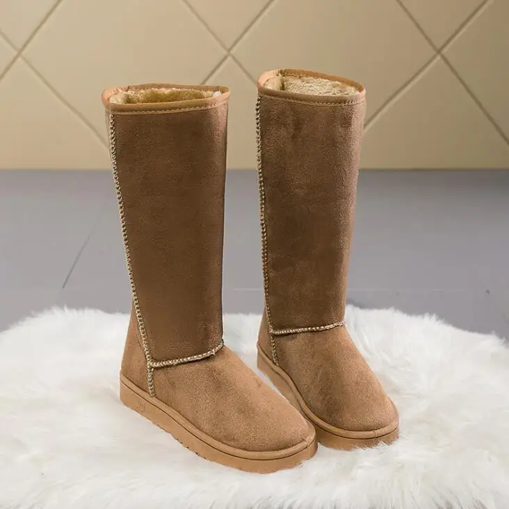 Women'S Fashion Socks - 2025年冬新作 ハイチューブファッション オールマッチ 暖かい厚底スノーブーツ リボン付き スノーブーツ