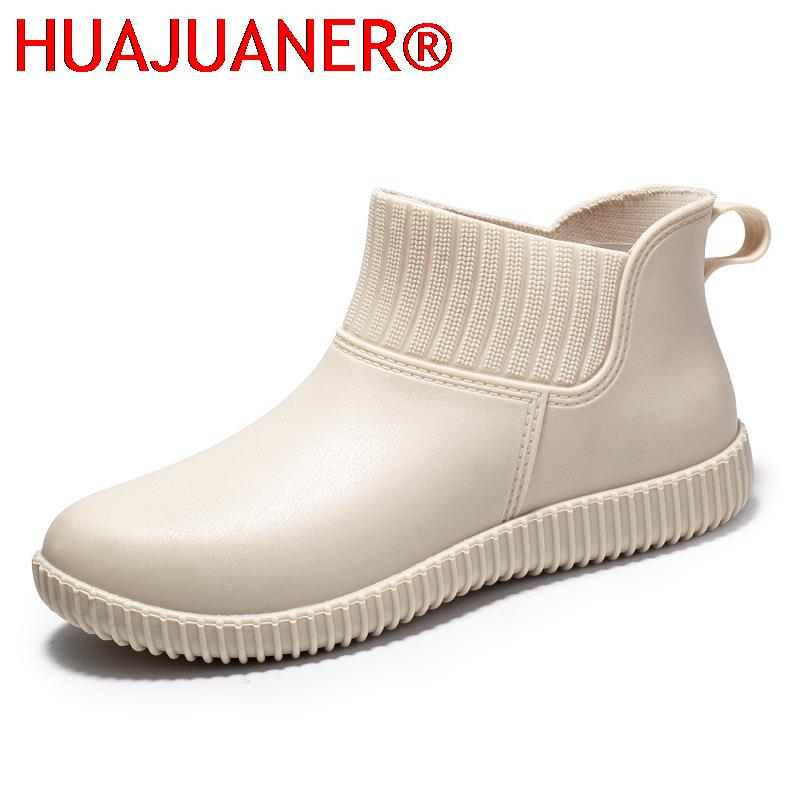Women'S Fashion Rain Boots - 女性用防水ロートップレインブーツ、女性用スリッポンシューズ、女性用ラバーシューズ、洗車用アンクルブーツ、ファッション、夏