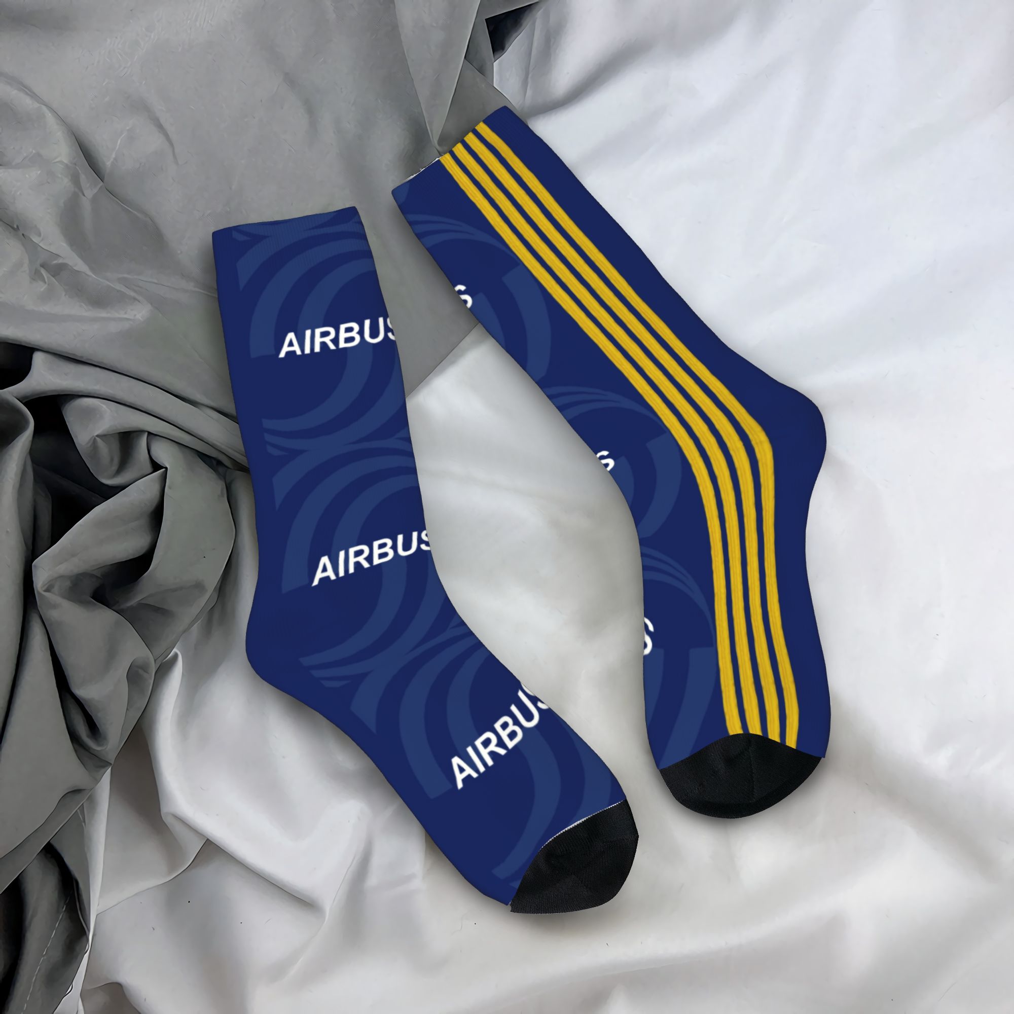 Women'S Fashion Socks - カスタムファッションプリントエアバス戦闘機パイロットソックス女性男性用ストレッチ夏秋冬航空飛行機クルーソックス