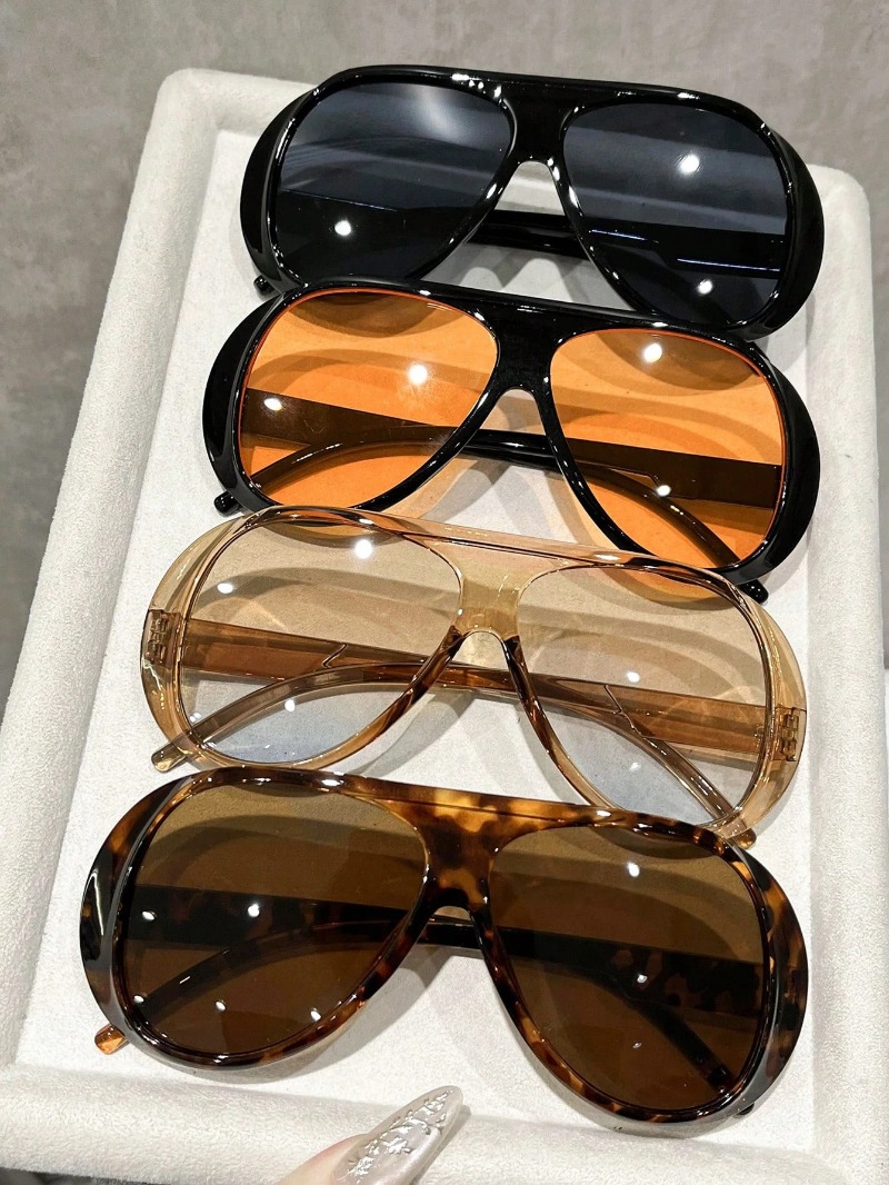 Women'S Fashion Reading Glasses - 1/4 個ファッションブランド高級デザイナーサングラス男性女性特大ヴィンテージパンクシェードメガネ夏旅行屋外メガネ