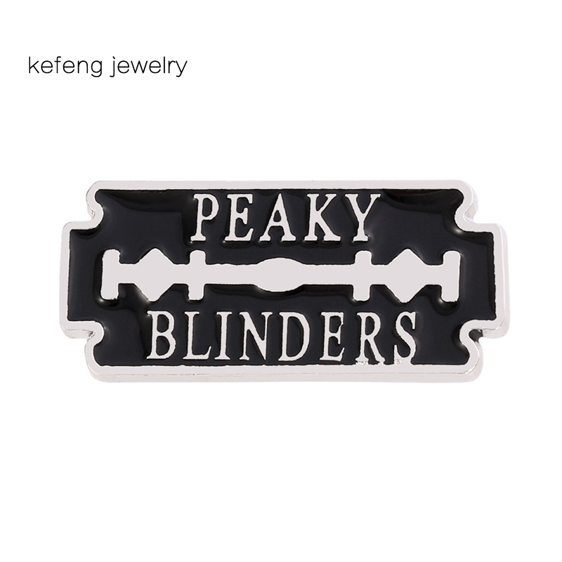 Women'S Fashion Peaky Blinders - ピーキーブライダルファッションかみそりの刃ピンバッジ金属エナメルピンブローチバックパックアクセサリー男性の友人、父親へのギフト