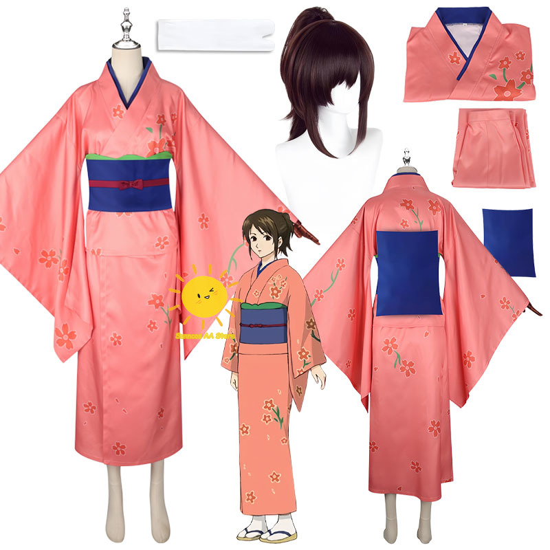 Corset Top Boned - アニメ銀魂コスプレ衣装島村タエコスプレトップススカートコルセットソックス島村タエスーツウィッグハロウィンカーニバルcos成人男性