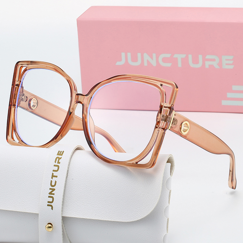 Women'S Fashion Reading Glasses - JUNCTURE 抗青色光メガネファッションスクエア透明レンズ眼鏡女性日常着オフィス老眼鏡ホリデーギフト