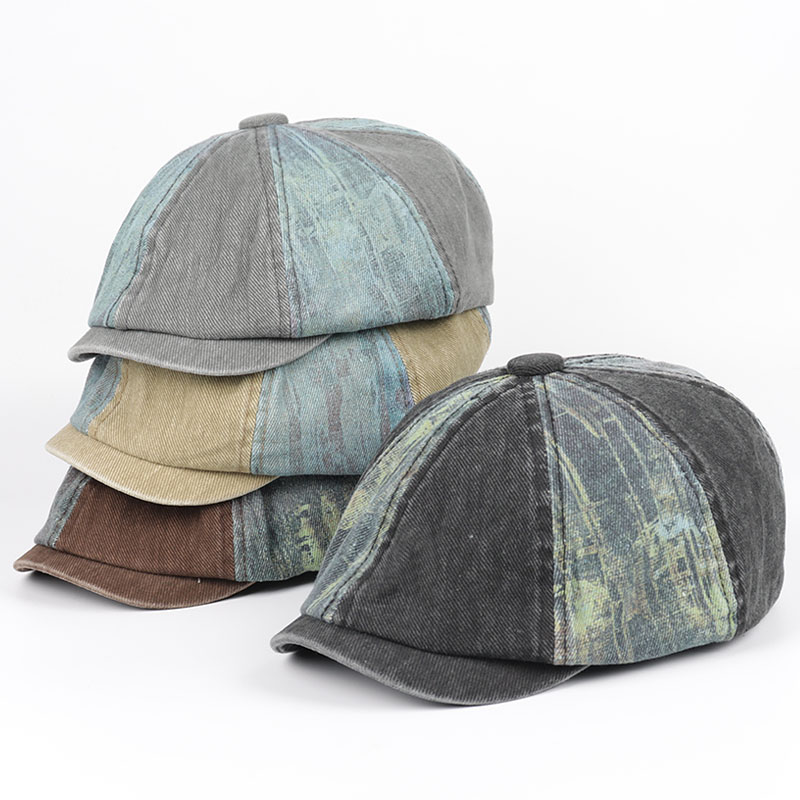 Women'S Fashion Peaky Blinders - ヴィンテージベレー帽メンズキャップ女性ニュースボーイフラットキャップ新 2026 春夏ファッションカジュアルパッチワークベレー帽八角帽子ピーキーブラインダー