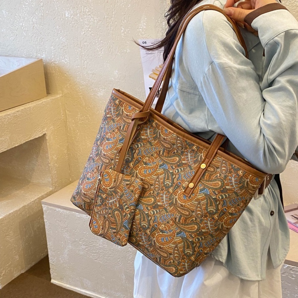 2 個女性大容量トートバッグ小銭入れセット韓国ファッション多 - Coin Purse Women のレビューと価格