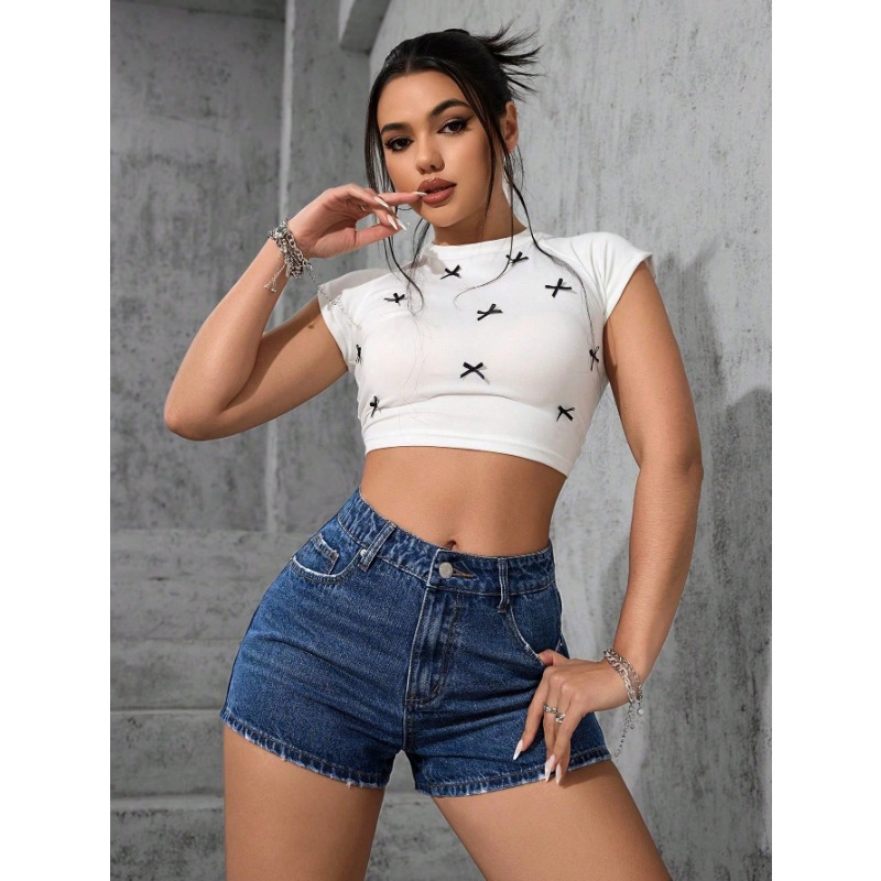 Y2k ショーツ デニムショーツ レディース リップド ライ - Denim Shorts Women のレビューと価格