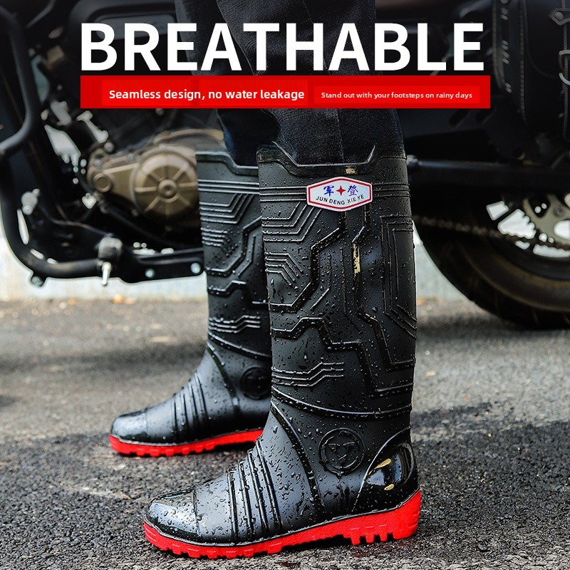 ファッショナブルなハイチューブユニセックスミリタリーレインブ - Women'S Fashion Rain Boots のレビューと価格
