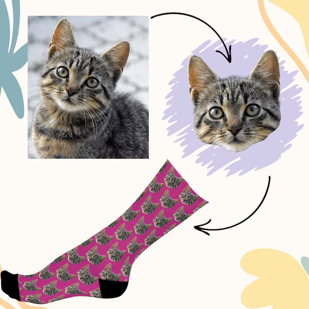 カスタムフェイスソックス ファッション ホリデーギフト 写真 - Women'S Fashion Socks のレビューと価格