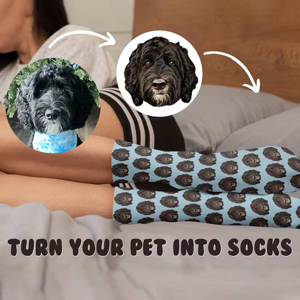 カスタムフェイスソックス ファッション ホリデーギフト 写真 - Women'S Fashion Socks のレビューと価格