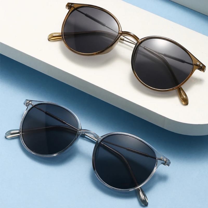 新しいラウンドヴィンテージサングラス女性レトロ高級ブランドデ - Women'S Fashion Reading Glasses のレビューと価格