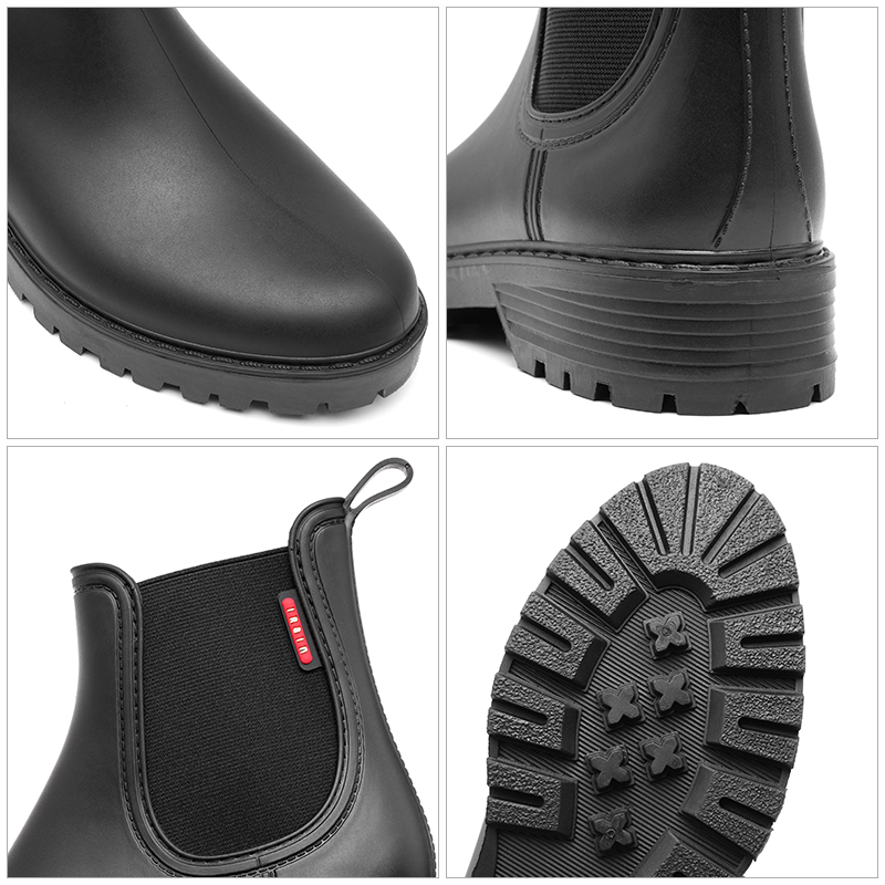 ファッショナブルな女性用ショートノンスリップレインブーツチェ - Women'S Fashion Rain Boots のレビューと価格