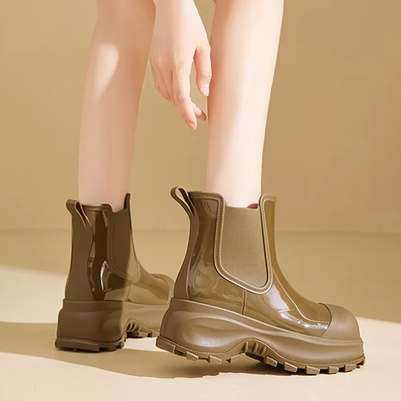 ファッション女性レインブーツ防水チェルシーブーツ屋外ノンスリ - Women'S Fashion Rain Boots のレビューと価格