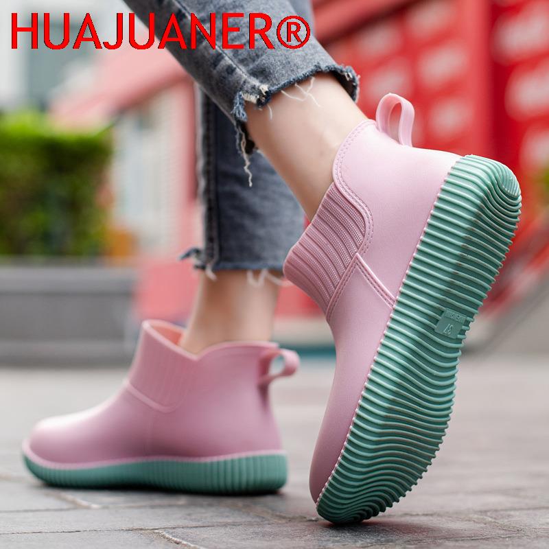 女性用防水ロートップレインブーツ、女性用スリッポンシューズ、 - Women'S Fashion Rain Boots のレビューと価格