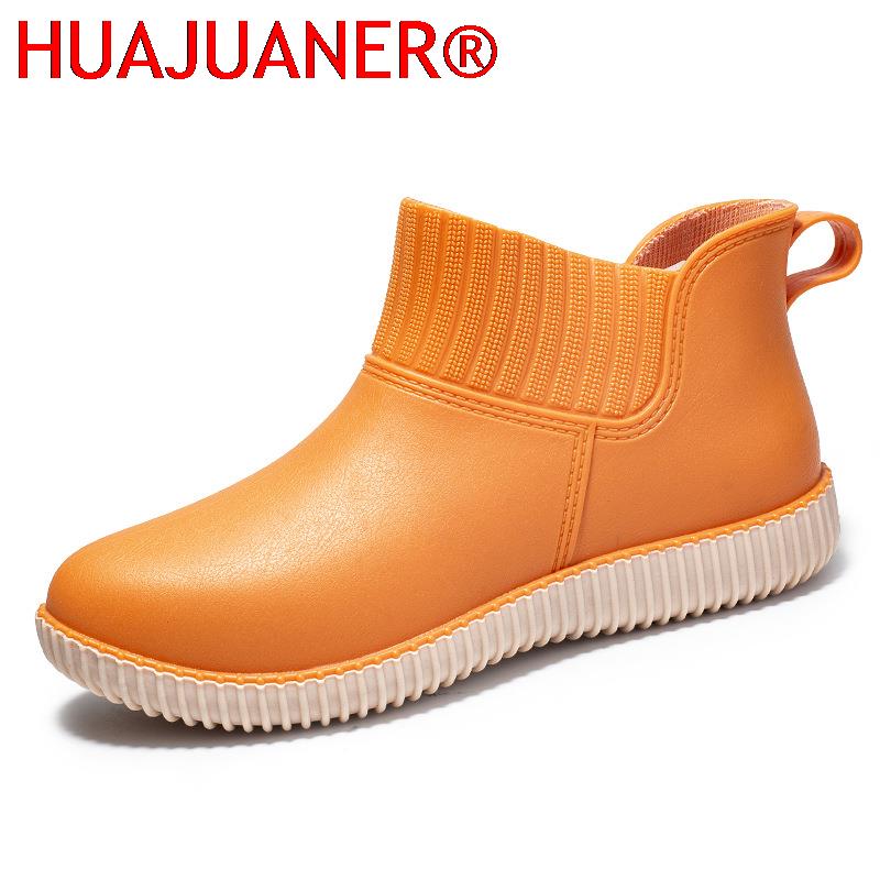 女性用防水ロートップレインブーツ、女性用スリッポンシューズ、 - Women'S Fashion Rain Boots のレビューと価格