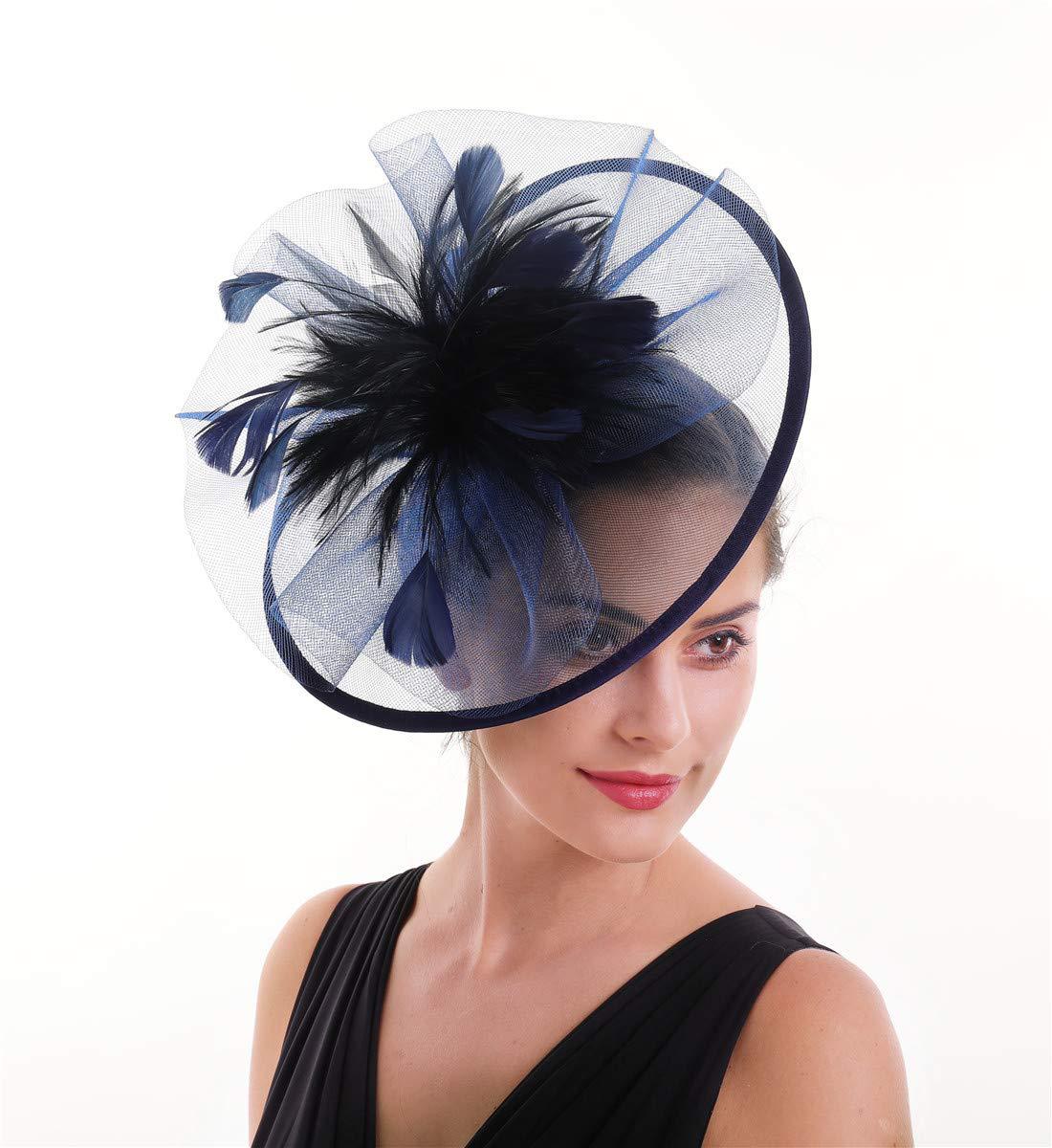女性、メッシュのヘッドピース、トップフラワー、カクテルパーテ - Women'S Fashion Kentucky Derby のレビューと価格