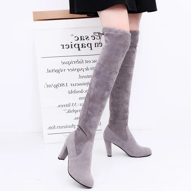 レディースストレッチニーハイブーツ、スリッポンプラットフォー - Women'S Fashion Socks のレビューと価格