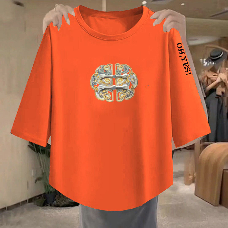 痩身効果 カジュアル シンプル スタイル Tシャツ 七分袖  - Women Fashion Over 40 のレビューと価格