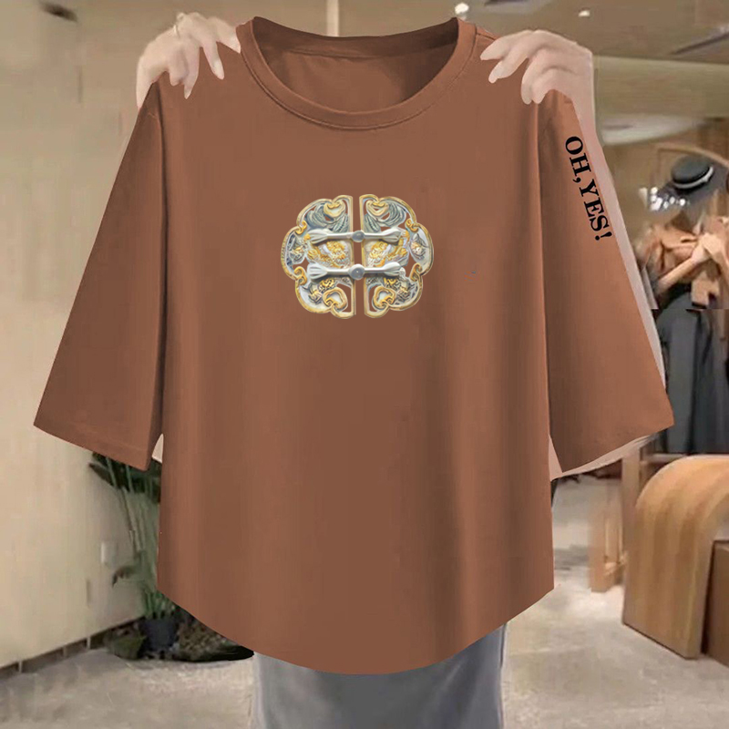 痩身効果 カジュアル シンプル スタイル Tシャツ 七分袖  - Women Fashion Over 40 のレビューと価格