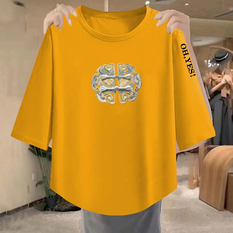 痩身効果 カジュアル シンプル スタイル Tシャツ 七分袖  - Women Fashion Over 40 のレビューと価格