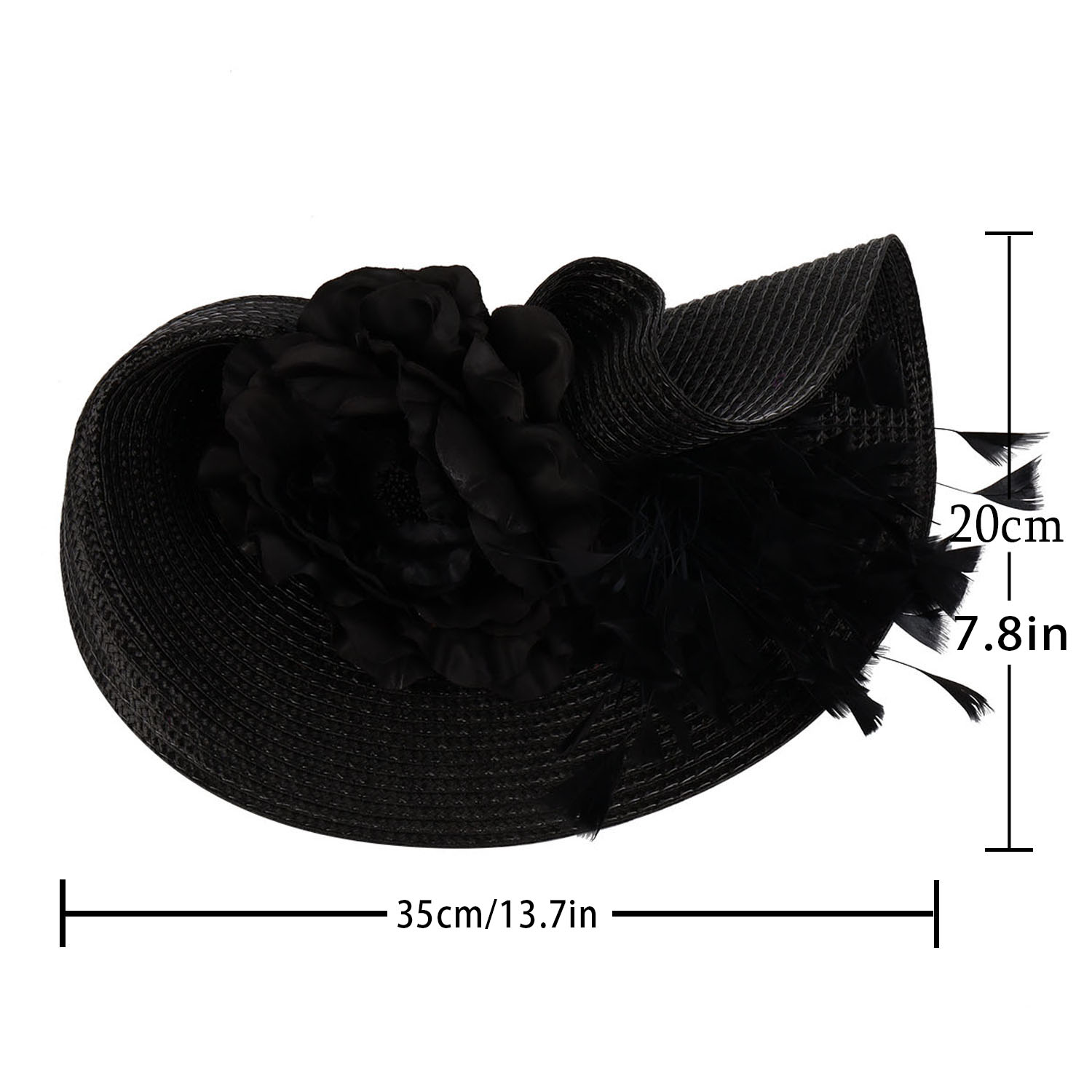 2026誇張されたストローフェザーファシネーターハットティー - Women'S Fashion Kentucky Derby のレビューと価格