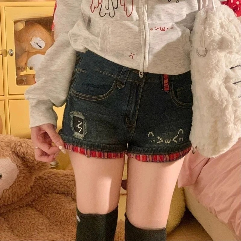 アメリカンヴィンテージショートジーンズ女性カジュアルローウエ - Denim Shorts Women のレビューと価格