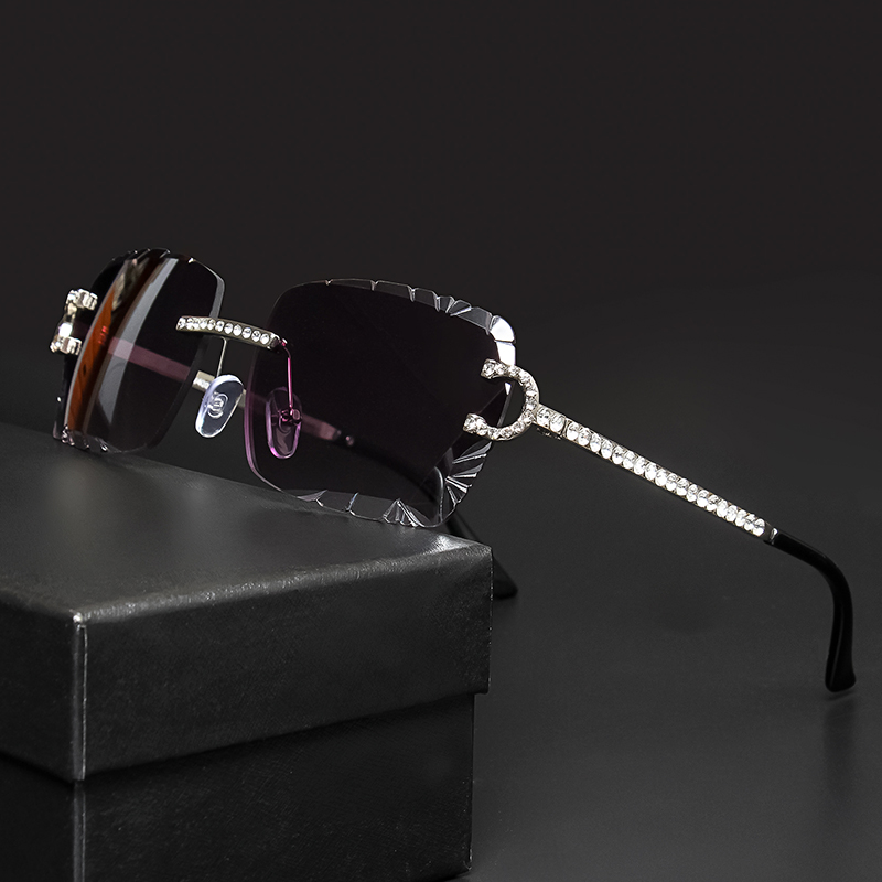 ファッションリムレススクエアサングラスヴィンテージダイヤモン - Women'S Fashion Reading Glasses のレビューと価格