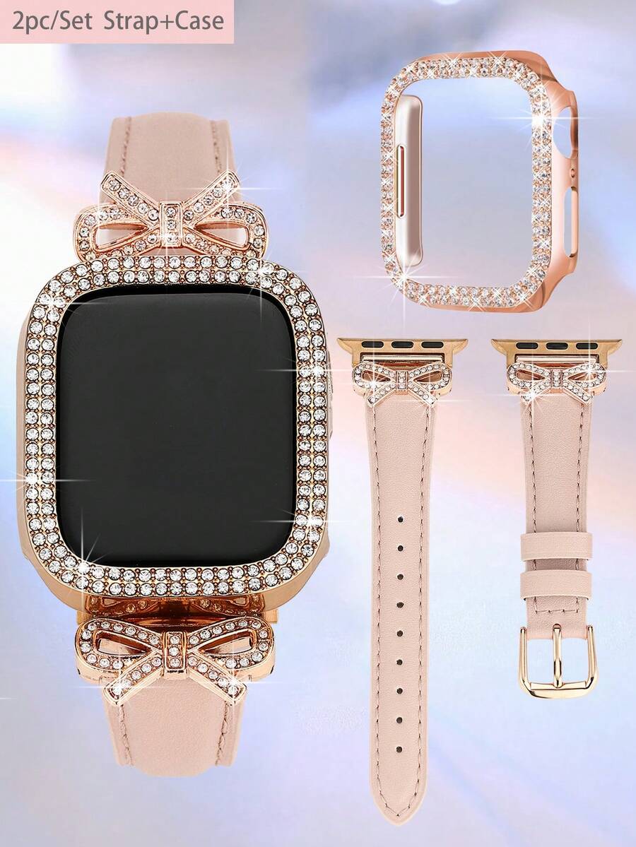 1セット 高級ローズゴールド ダイヤモンドボウウォッチバンド - Women Fashion Over 40 のレビューと価格