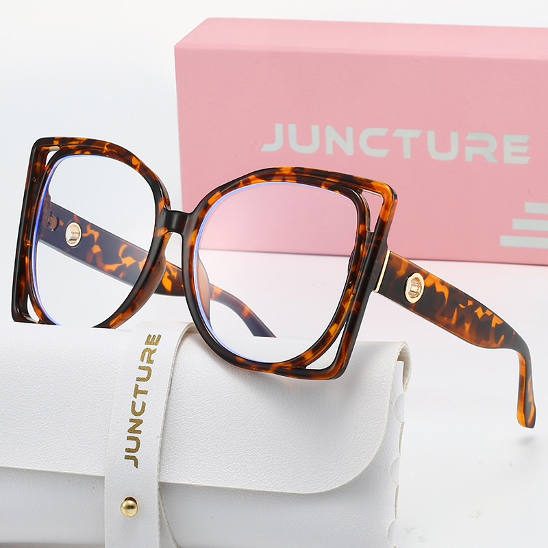 JUNCTURE 抗青色光メガネファッションスクエア透明レン - Women'S Fashion Reading Glasses のレビューと価格