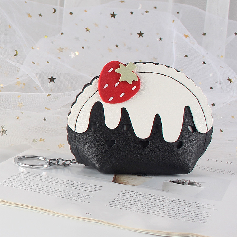 かわいいイチゴアイスクリーム柄ミニコインケース、小銭入れ、レ - Coin Purse Women のレビューと価格