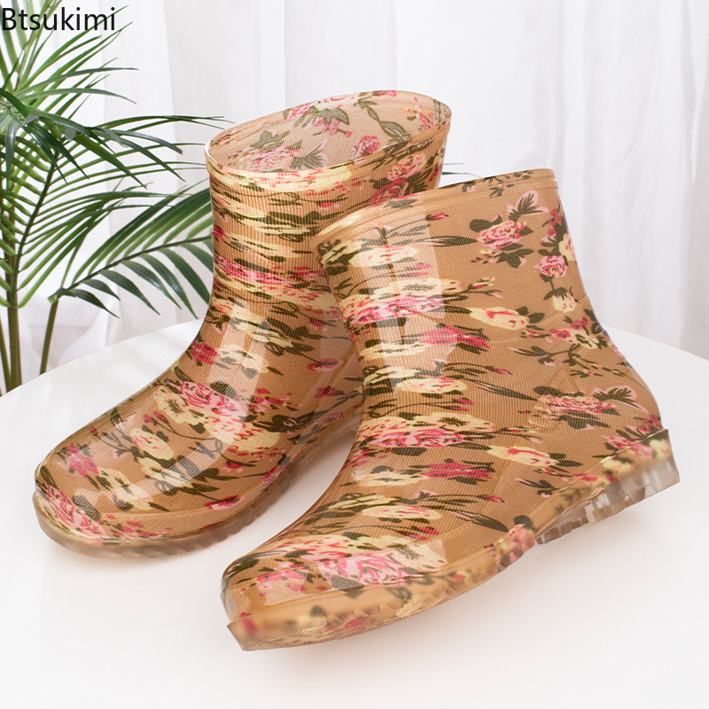 ファッション女性の防水レインブーツ暖かいフリース裏地付きアン - Women'S Fashion Rain Boots のレビューと価格