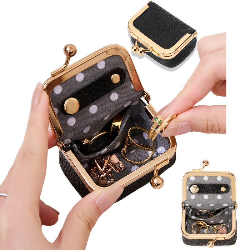 ミニレザーコインケース – ゴールドクラスプ付き、女性用の小 - Coin Purse Women のレビューと価格