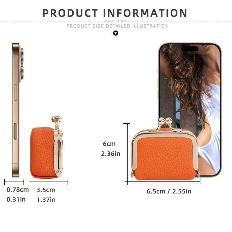 ミニレザーコインケース – ゴールドクラスプ付き、女性用の小 - Coin Purse Women のレビューと価格