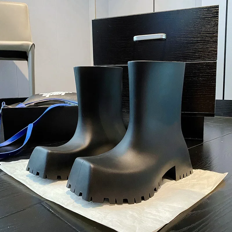 高品質ソフトレザー PU アンクルブーツ女性ファッション防水 - Women'S Fashion Rain Boots のレビューと価格