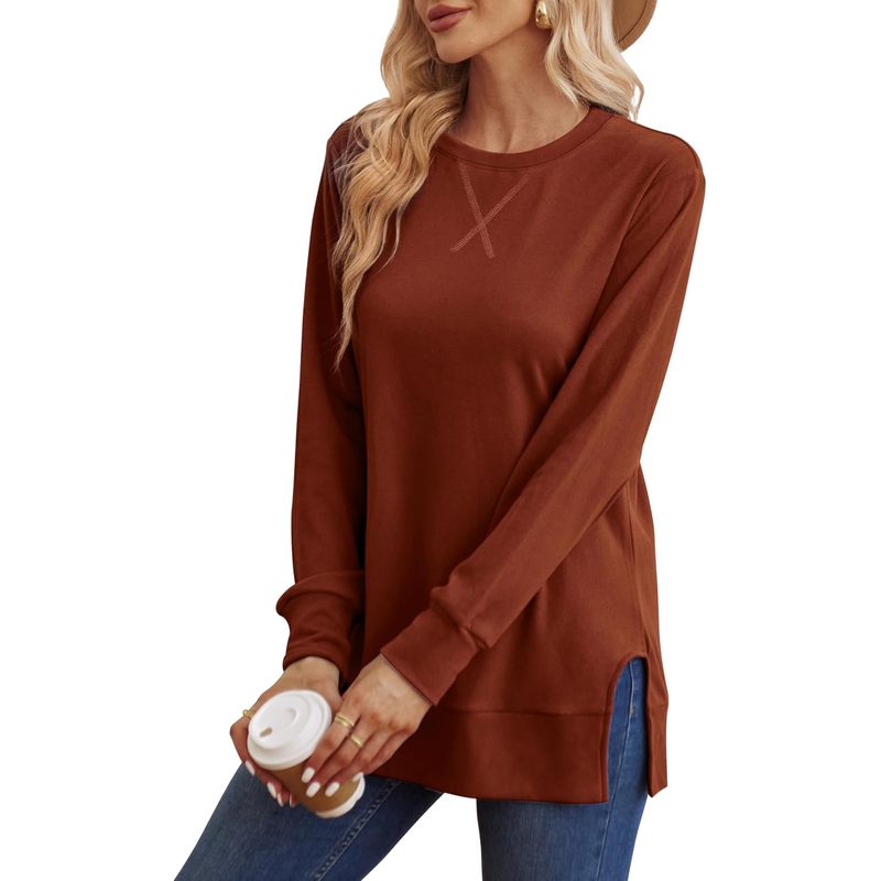 レディーススウェットシャツ サイドスリット 秋ファッション  - Women Fashion Open Now のレビューと価格