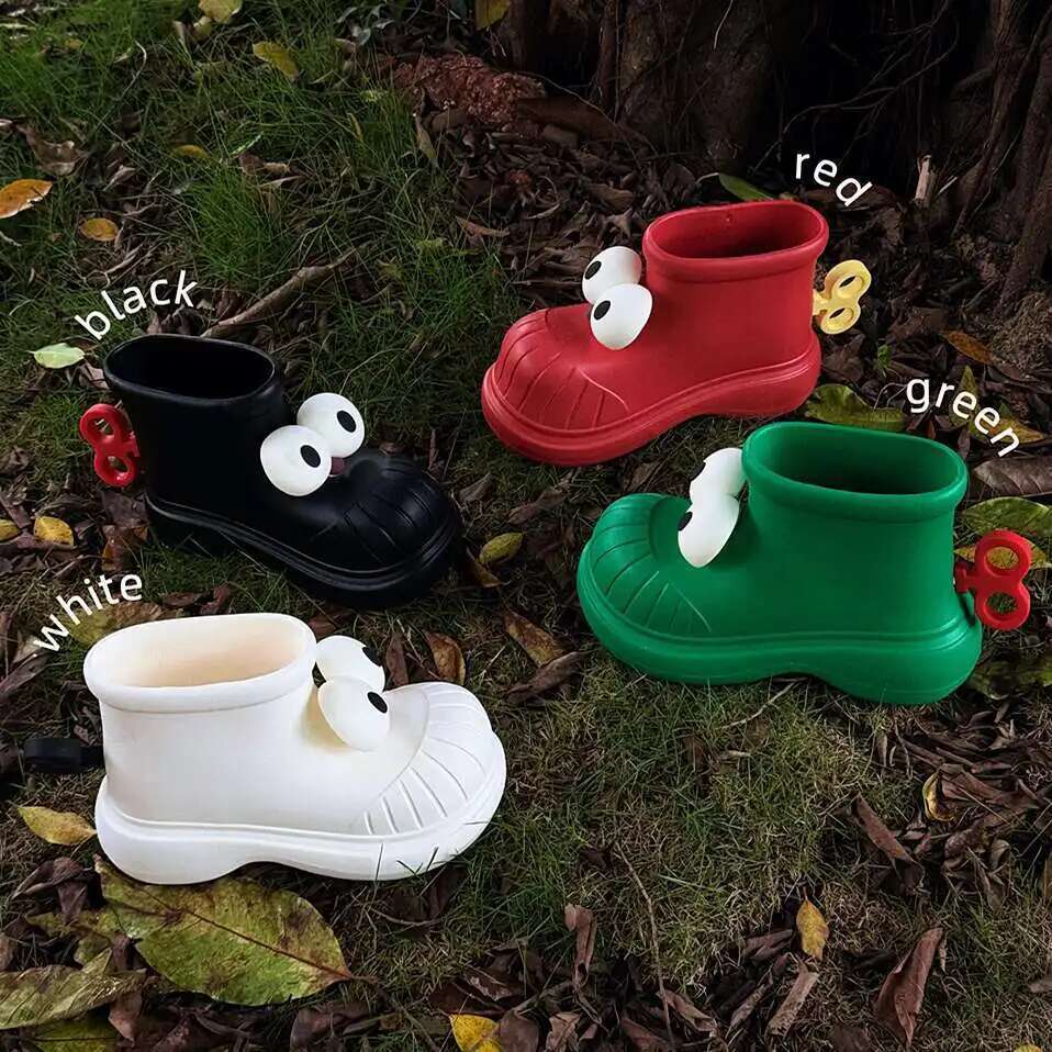 レディース レインブーツ ラウンドトゥ ビッグアイ レインシ - Women'S Fashion Rain Boots のレビューと価格