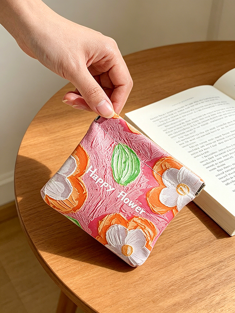 BUYLEMO 油絵花柄 PU 自動開閉収納ポーチ、ポータブ - Coin Purse Women のレビューと価格