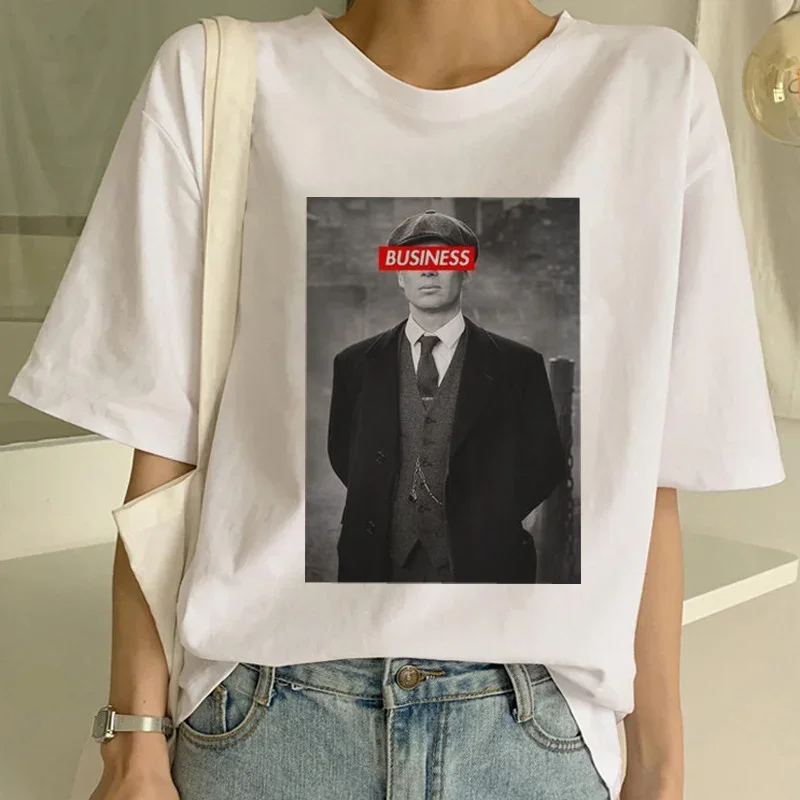 女性用半袖Tシャツ,ユーモラス,モダン,原宿,ピーキーブライ - Women'S Fashion Peaky Blinders のレビューと価格