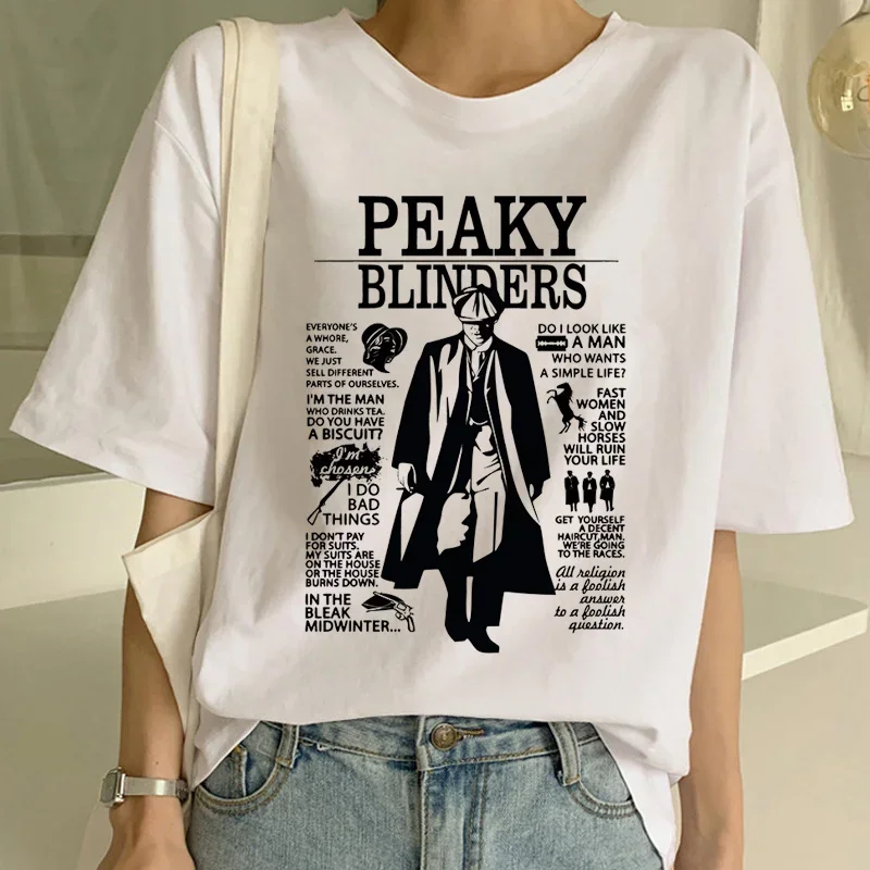 原宿ピーキーブラインダー女性 Tシャツ面白い半袖 Tシャツ女 - Women'S Fashion Peaky Blinders のレビューと価格