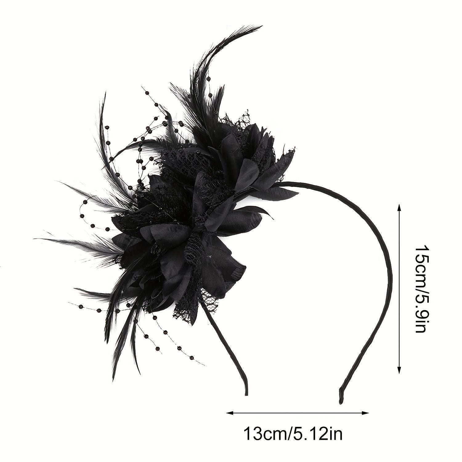 1pc ファシネーター帽子女性のためのフェザーヘッドバンドケ - Women'S Fashion Kentucky Derby のレビューと価格