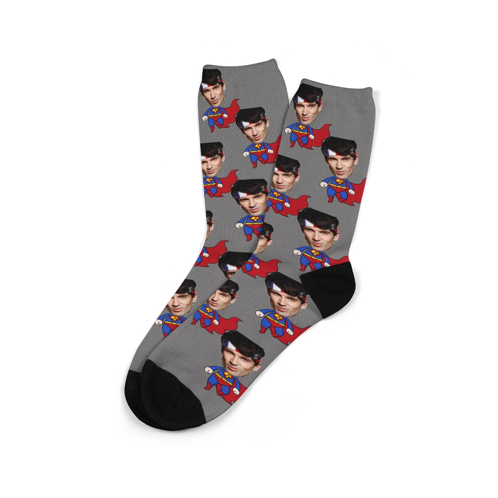 顔のデザインがカスタムできるプライベートカスタム漫画ソックス - Women'S Fashion Socks のレビューと価格